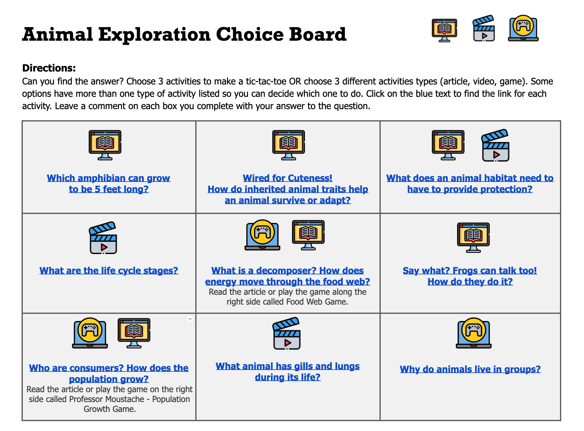 amphibianchoiceboard