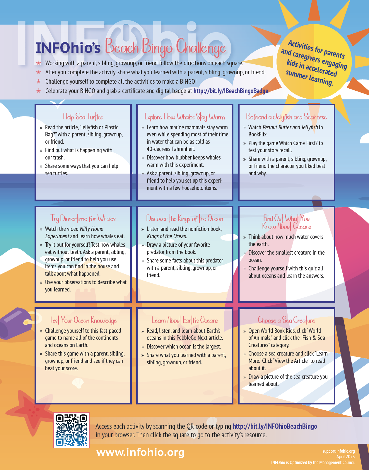 INFOhio Beach Bingo Challenge