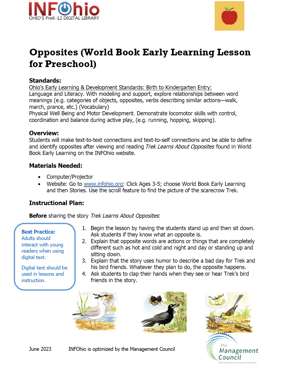 Opposites (World Book Early Learning Lesson Plan for Preschool)