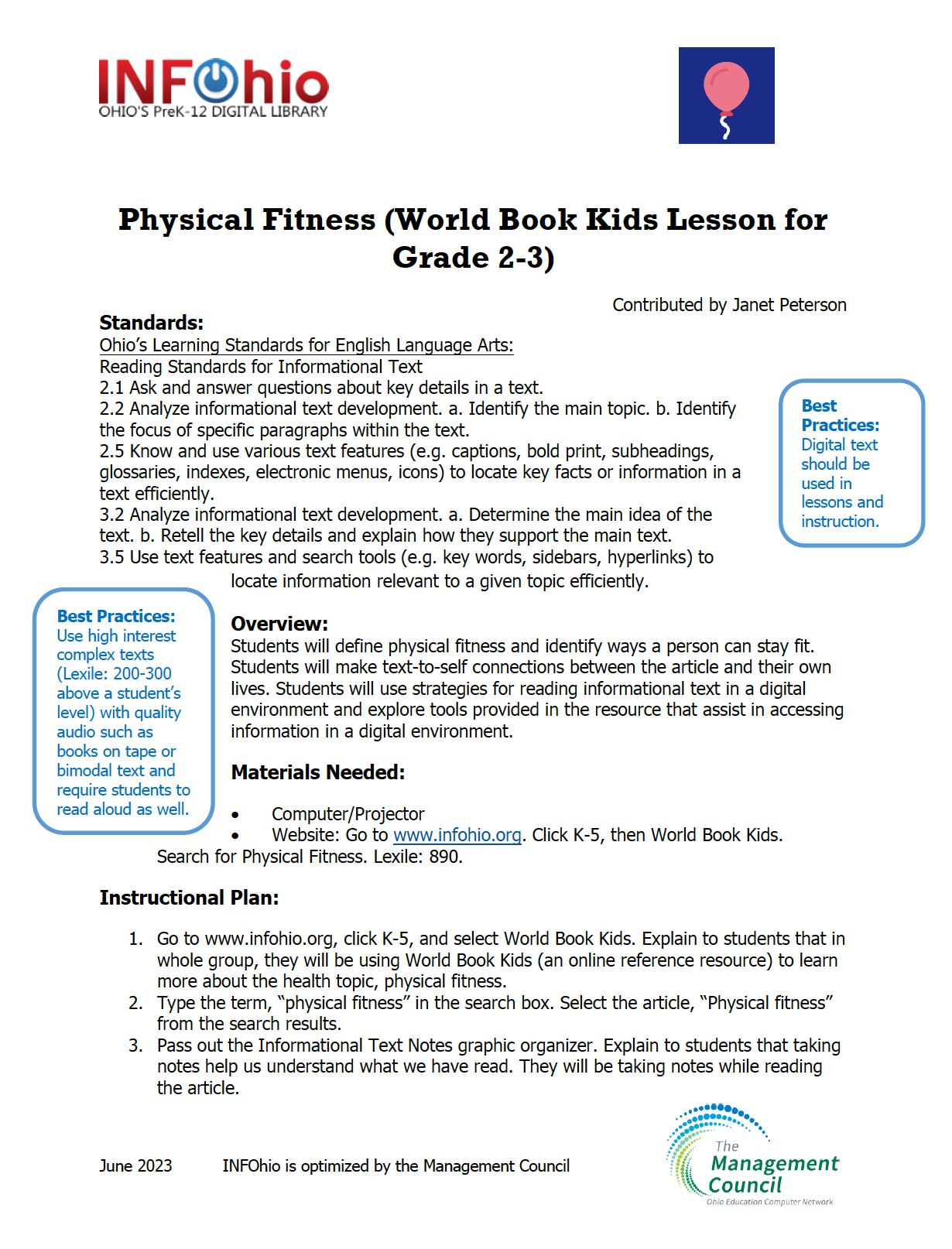 Physical Fitness (World Book Kids Lesson for Grade 2-3)