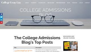 College Admissions Blog