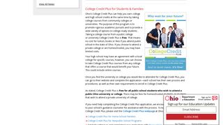 College Credit Plus: Ohio Department of Education