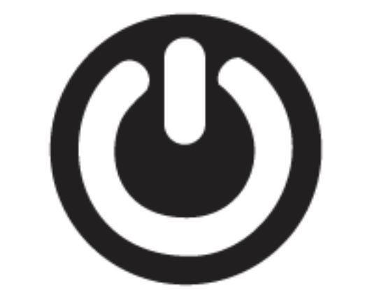 Power Button B&W - Medium